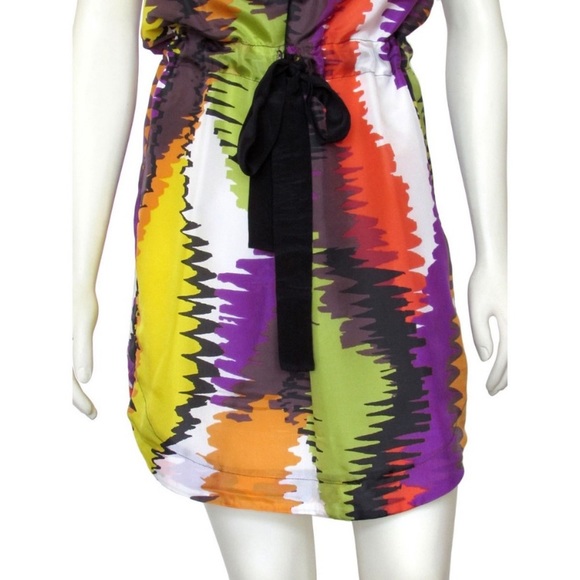 Trina Turk Wavelengths Print Silk Dress sz4 - Picture 4 of 6